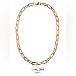 Pretty Bird Thick Paperclip Rose Gold Necklace